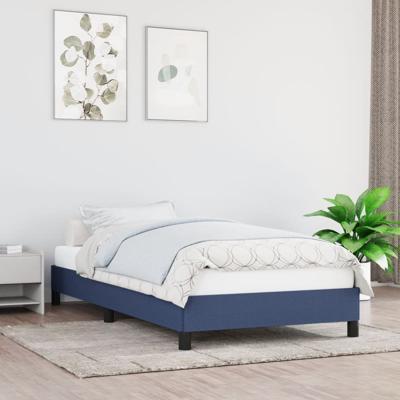Bedframe zonder matras 90x200 cm stof blauw