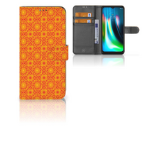 Motorola Moto G9 Play | E7 Plus Telefoon Hoesje Batik Oranje - thumbnail