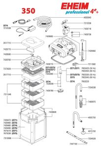 Eheim filter professional 4E 350 inclusief filtermassa - Gebr. de Boon