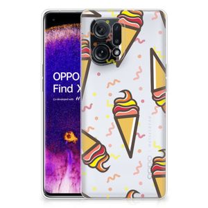 OPPO Find X5 Siliconen Case Icecream