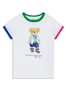 Ralph Lauren Kids t-shirt en coton à motif Polo Bear - Blanc