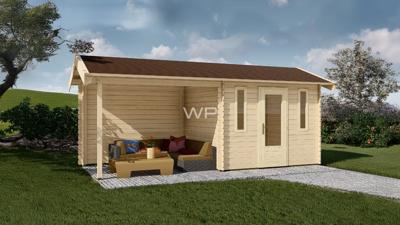 Woodpro Blokhut/Tuinhuis Alphen 600x250 cm- Zadeldak- Hout- Woodpro