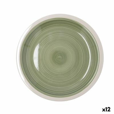 Dinerbord Quid Calypso Groen Keramisch Ø 27 cm (12 Stuks)
