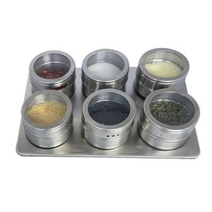 Decopatent® Kruidenrek met 6 Magnetische Kruidenpotjes - Kruidenpot