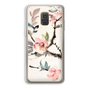Japanse bloemen: Samsung Galaxy A8 (2018) Transparant Hoesje
