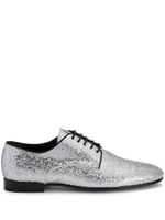 Giuseppe Zanotti mocassins en cuir à effet métallisé - Gris