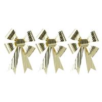 Kerst ornamenten strikken - 3x st - goud - 14 x 10 cm - kerstboomstrikjes Kerst ornamenten strikken - 3x st - goud - 14 x 10 cm - kerstboomstrikjes
