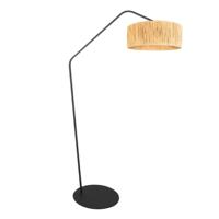 Steinhauer VloerlampZig-Zag zwart met strokleurige kap Ø 40cm - 4239ZW