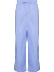 TEKLA bas de pyjama rayé à lien de resserrage - Bleu