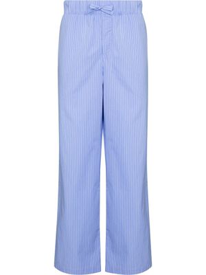 TEKLA bas de pyjama rayé à lien de resserrage - Bleu