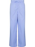 TEKLA bas de pyjama rayé à lien de resserrage - Bleu