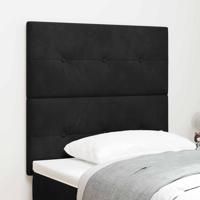 Hoofdbord met LED -striplichten Zwart 100 cm Fluweel