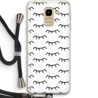 Wimpers: Samsung Galaxy J6 (2018) Transparant Hoesje met koord