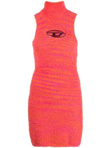 Diesel robe en éponge à plaque logo - Rose