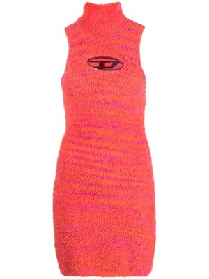 Diesel robe en éponge à plaque logo - Rose