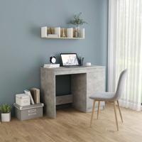 Bureau 100x50x76 cm bewerkt hout betongrijs