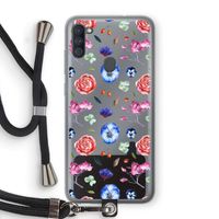 Bloemetjes: Samsung Galaxy A11 Transparant Hoesje met koord