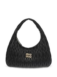 Miu Miu grand sac porté épaule Wander matelassé - Noir