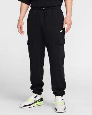 Nike Club Fleece Cargo Broek Heren Zwart - Maat XL - Kleur: Zwart | Soccerfanshop