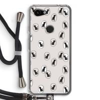 Miauw: Pixel 3a Transparant Hoesje met koord