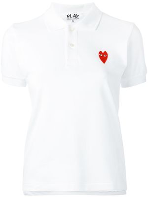 Comme Des Garçons Play polo à patch logo brodé - Blanc
