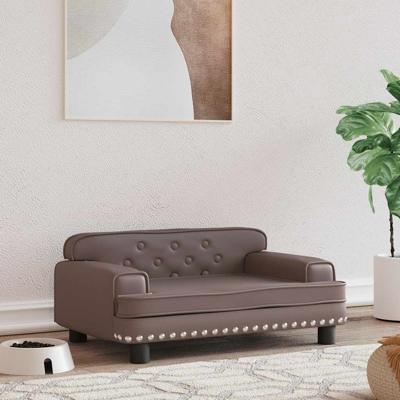 Hondenmand 70x45x30 cm kunstleer bruin