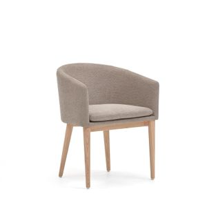 Kave Home Harlan eetkamerstoel Chenille Brown
