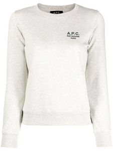 A.P.C. sweat Skye en coton à logo brodé - Gris