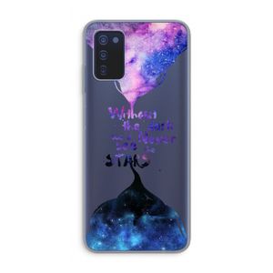 Stars quote: Samsung Galaxy A03s Transparant Hoesje