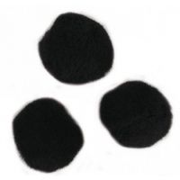 140x knutsel pompons 25 mm zwart hobby knutselen