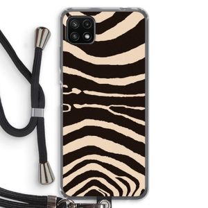 Arizona Zebra: Samsung Galaxy A22 5G Transparant Hoesje met koord