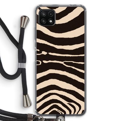 Arizona Zebra: Samsung Galaxy A22 5G Transparant Hoesje met koord