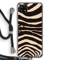 Arizona Zebra: Samsung Galaxy A22 5G Transparant Hoesje met koord