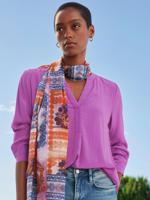 Blouse lange mouwen Van Peter Hahn roze - thumbnail