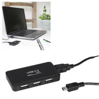 Q-Link USB Hub 2.0 4 Poorten + USB Kabel Zwart