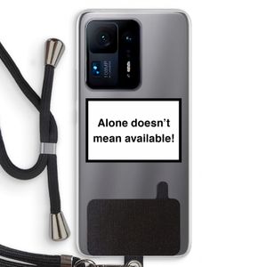 Alone: Xiaomi Mi Mix 4 Transparant Hoesje met koord