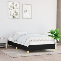 Bedframe stof zwart 100x200 cm - thumbnail