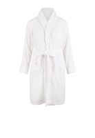 Relax Company  Witte fleece kinderbadjas met naam borduren - thumbnail