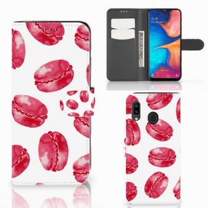 Samsung Galaxy A30 Book Cover Pink Macarons