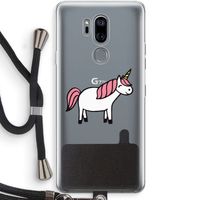 Eenhoorn: LG G7 Thinq Transparant Hoesje met koord