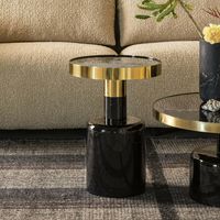Zuiver Ronde Bijzettafel 'Glam' 36cm, kleur Zwart