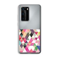 Gekleurde driehoekjes: Huawei P40 Pro Transparant Hoesje