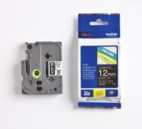 Brother TZe tape voor P-Touch 12 mm, wit op zwart