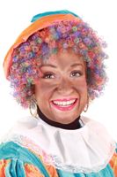 Pruik Piet kroes regenboog - thumbnail