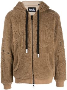 Haculla hoodie zippé en peau lainée artificielle - Marron