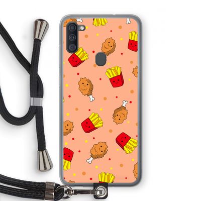 Chicken 'n Fries: Samsung Galaxy A11 Transparant Hoesje met koord