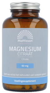 Mattisson HealthStyle Magnesium Citraat 60 mg Elementair Magnesium Capsules