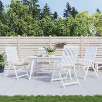 VidaXL Stoelkussens 4 st 50x50x7 cm oxford stof crèmewit
