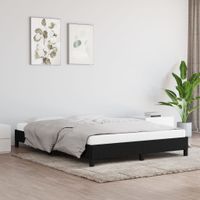 Bedframe stof zwart 140x190 cm - thumbnail