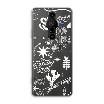 Good vibes: Sony Xperia Pro-I Transparant Hoesje